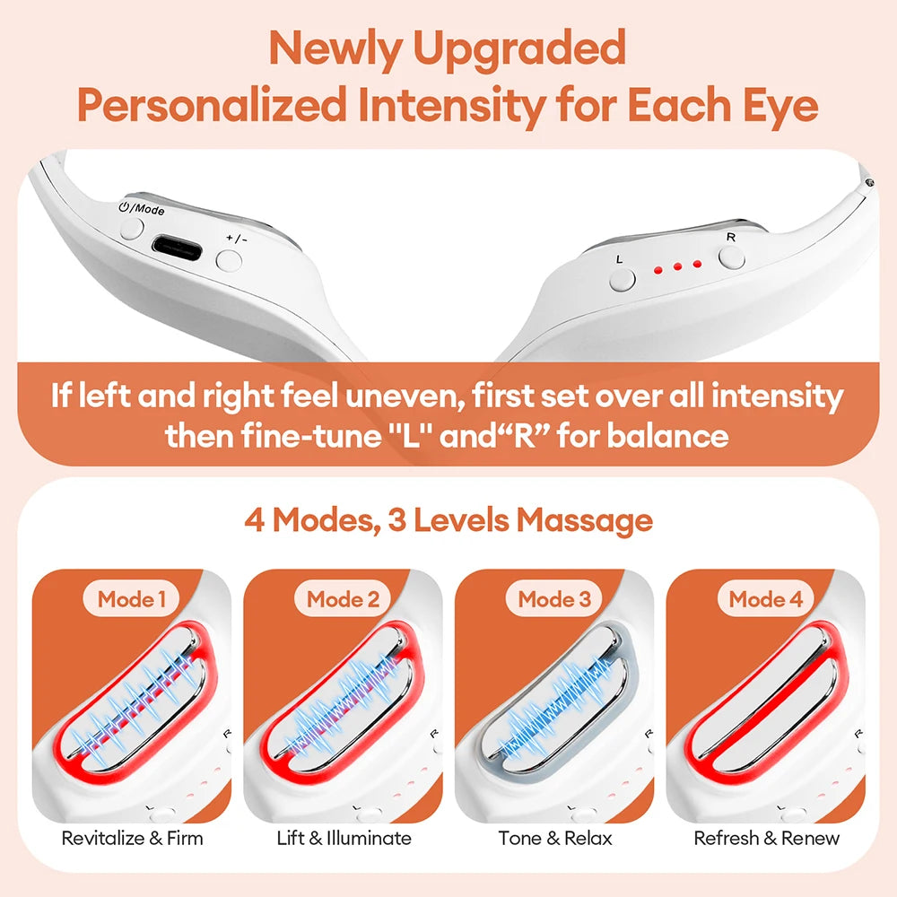 Zennvita EMS Eye Massager Glasses Red Light Therapy