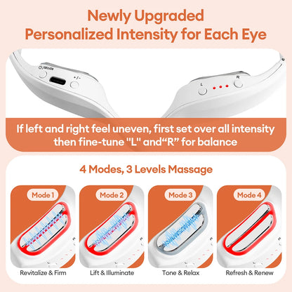 Zennvita EMS Eye Massager Glasses Red Light Therapy